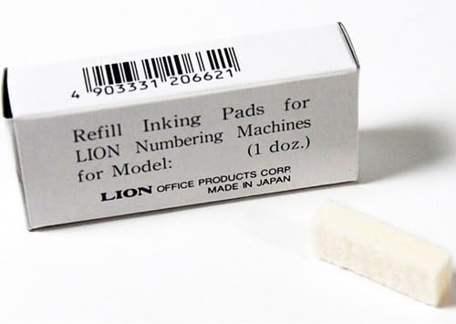 Lion Office LIOPADD Replacement Ink Pad, For D Model Machine, 12 Pads Per Box, 12 Boxes Per Carton
