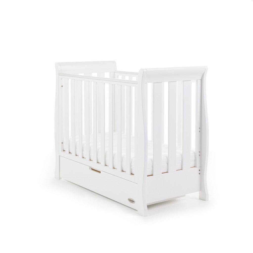 Obaby Stamford Sleigh Space Saver Cot – White