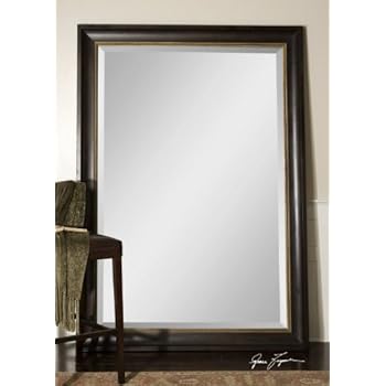 mirror extra floor leaner length xl dark wood
