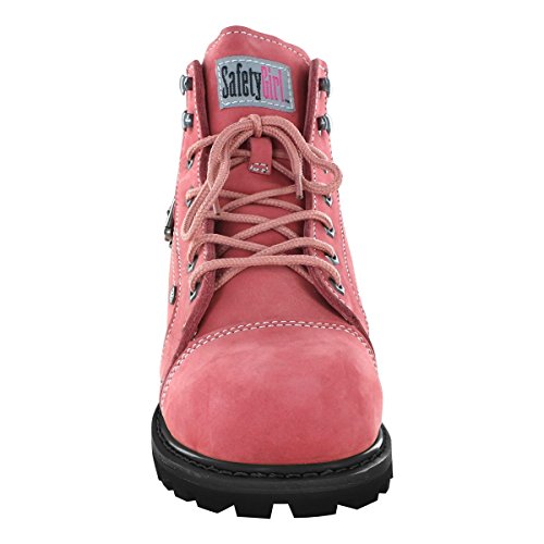 Safety Girl GS007-Pink-8.5M Safety Girl Fusion Work Boot - Pink Steel Toe 8.5M, English, Capacity, Volume, Leather, 8.5M, Pink ()