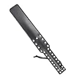 MUQU Spanking Paddle, Superior, PU Leather Rivets (Black)