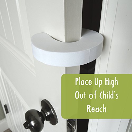 Wittle Finger Pinch Guard - 4pk. Baby Proofing Doors Made Easy with Soft Yet Durable Foam Door Stopper. Prevents Finger Pinch Injuries, Slamming Doors, and Child or Pet from Getting Locked in Room!