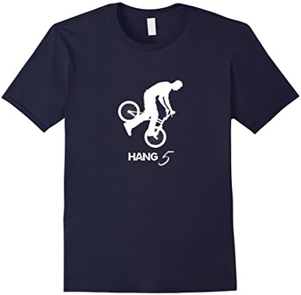 Mens BMX Freestyle Hang 5 Trick Bike Hang Five Sport Tee Large Navy