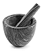 Modern Innovations Mortar and Pestle Set - Organic Marble Stone Grinder - 6 Ounce Capacity (Grey)