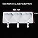 NUOMI Heart Popsicle Mold 3 Cavities Silicone Ice Pop Mold Reusable Ice Cream Bars Mold Freezing Mould for Home Kitchen