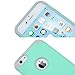 ULAK Compatible with iPhone 6S Case/iPhone 6 Case for Women, Soft Silicone Hard PC Back Protective Phone Cover for iPhone 6/6S 4.7 inch, Mint Green