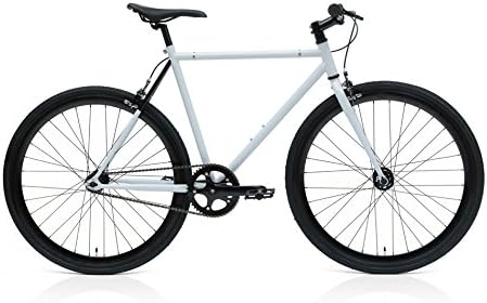 Another Whip Fixed-Gear Single-Speed Fixie Urban Commuter Reflection Bicycle, White, 53"/Medium