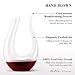 Wine Decanter by Bella Vino - Premium Crystal Glass Horn Decanter, Improves Wine Taste Smoother, Elegant and Effective Red Wine Carafe