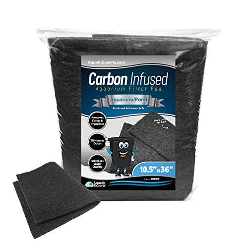 Aquatic Experts Aquarium Carbon Pad Activated Carbon Filter Pad Cut