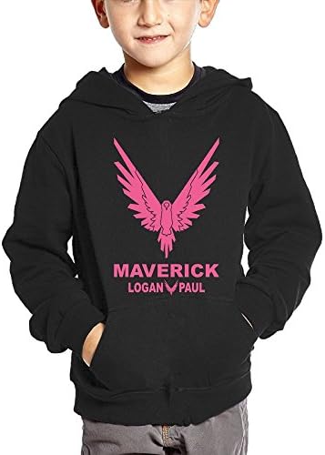 Homegil Logan Paul Maverick Logo Kid's Pullover Graphic Hooded Sweatshirt With 2 Pockets