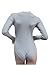 Pink Queen Women's One Piece Knit Tight Bodysuit Jumpsuit Size S Gray