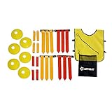 Get Out! American Flag Football Set, Football Practice Flags & Scrimmage Gear Kit for 12 Players with Referee Equipment