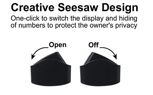 Temporary Parking Phone Card,Reversible Hidden Magnetic Adjustable Phone Number (Silver)