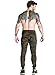 Ouber Men's Fitted Jogger Pants Gym Workout Running Sweatpants with Zipper Bottom (Camo,M)