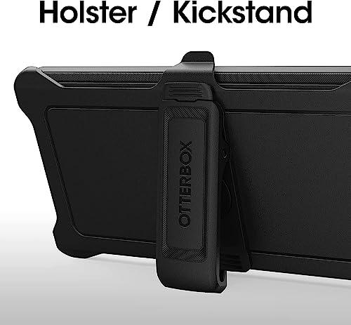 OtterBox Galaxy S23 Ultra (Only) - Defender Series Case - Black, Rugged & Durable - with Port Protection - Includes Holster Clip Kickstand - Microbial Defense Protection - Non-Retail Packaging