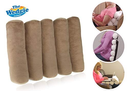 The Wedgie Pillow - Adjustable Sectional Back Pillow with Lumbar Tubes for Superior Comfort, Head & Neck Cushion - Great for Long Trips with The Kids and Ideal for Office Use (Giant)