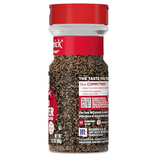MCCORMICK COARSE GROUND BLACK PEPPER, 3.12 OZ