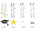42PCS Graduation Decorations 2023 Hanging Swirls Party Supplies - Grad Star/Mortarboards/Diplomas Ceiling Foil Ornaments（Black,Silver,Gold）