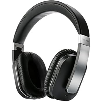 Linkwitz Active Noise Cancelling Bluetooth Headphones, Bass Boost, Hi-Fi Stereo, Wireless Over-Ear Headset with Mic - Steel Black