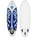 Best Choice Products Surfing Surf Beach Ocean Body Foamie Board Surfboard, White, 6'