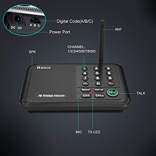Intercoms Wireless for Home, Home Intercom System Wireless, 1000 Feet ...