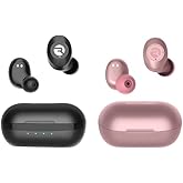 Raycon Everyday Earbuds Classic 2X Earbuds Bundle (Black & Rose Gold) - Stereo Sound, Active Noise Canceling, in-Ear Bluetooth Headset True Wireless 32 Hours Playtime