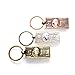 $100 Hundred Dollar Bill NY Keychain Silver & Bronze US Souvenir Gift Key Ring (Pack of 3 color)