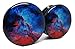 Nebula Blue & Red Galaxy Ear Plugs - Acrylic Screw-On - 10 Sizes - Pair