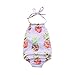 Baby Girl Swimsuit Pineapple Backless Halter Swimwear Sunsuit Summer Beachwear Outfit (Pineapple, 9-18M)