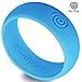Sun Ring Silicone Wedding Ring Men, Size 12, Blue (Glow in The Dark)