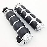 SMT-MOTO Motorcycle Rubber Hand Grips 1" Pair for Harley Davidson Softail Fat Boy FLSTF Motor