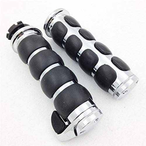 SMT-MOTO Motorcycle Rubber Hand Grips 1" Pair for Harley Davidson Softail Fat Boy FLSTF Motor