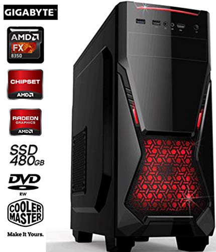 SNOGARD Gaming PC PRO | Acht-Kern Desktop System | PC-Gaming Computer | AMD FX-8350 8x4.0GHz, 8GB Radeon RX580 Overclcoked, 8