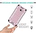 Huawei Ascend XT2 Case with Full Glass Screen Protector (2nd Version Only), Elate 4G Case, H1711 Case, Metallic Brushed Design Slim Hybrid [Shockproof] Armor Defender Case Cover (Rose Gold)