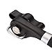 Besiva Smooth Edge Handy Stainless Steel Can Opener with Turn Knob and Soft Grip Handle, Black