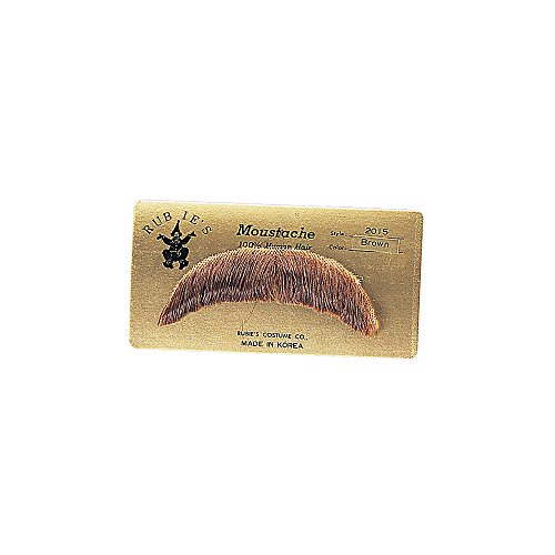 Brown Human Hair Mustache Adult - Image 2