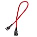 JBtek Sleeved PWM 4 Pin CPU, Case Fan Extension Cable, Red, 2 Pack