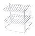 YBM HOME 3-Tier Corner Shelf Counter and Cabinet Organizer, White 2215