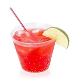 Old Fashioned Cold Cups by Oasis Creations - 9 ounce - 100 Count - Hard Plastic - Disposable Plastic - Old Fashioned Tumblers - Party Cups - Wine Cups - Party Cups - Cocktail Glasses - Drinking Cups