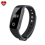 Fitness Tracker Bluetooth 4.0 Heart Rate Monitor, TINCINT ID107 Pedometer Watch Activity Tracker Calorie Counter Life-Waterproof Fitness Band with Soft Silicon Wristband for Android iOS Smartphones