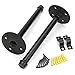 KINGSO 2PCS 8.7'' Industrial Black Iron Pipe Shelf Brackets, Steampunk Decor Floating Shelves Hardware, Retro Wall Mounted Shelving Brackets, with Screws.