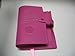 Deluxe Double Alcoholics Anonymous AA Big Book & 12 Steps & 12 Traditions Book Cover Medallion Holder Pink