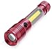 LED Flashlight 3-in1 - Batteries Included, Ultra Bright CREE Car Flashlight with Magnetic Base + Emergency Red Flashing Mode