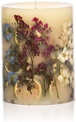Rosy Rings Medium Round Botanical Candle - Roman Lavender