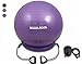 RGGD&RGGL Yoga Ball Chair, Exercise Ball with Leak-Proof Design, Stability Ring&2 Adjustable Resistance Bands for Any Fitness Level, 1.5 Times Thicker Swiss Ball for Home&Gym&Office&Pregnancy (65 cm)