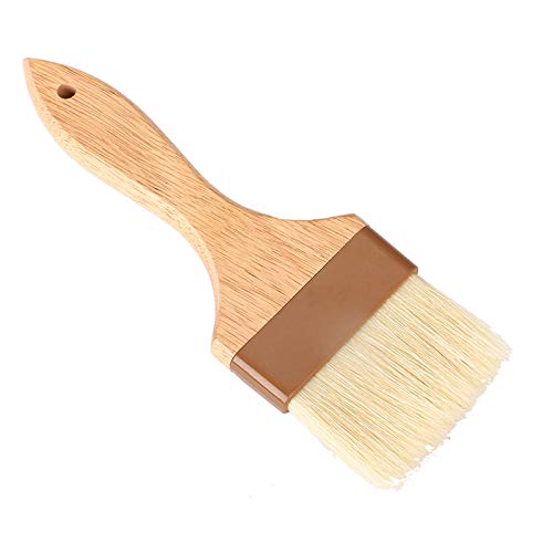 Pastry Brush Natural Bristle Basting Brush Kitchen Oil Brush with Beech Wooden Handle for Spreading Butter, Egg Wash or Marinade to Pastries, Dessert, Bread Dough or Meat (1 inch & 1.5 inch & 3 inch) - Thumbnail 6