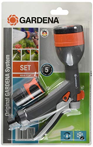 Gardena G18343-32 Set Multi-usos para manguera de 13 mm a 15 mm Cont: Pistola 18343-20 y Conector 18215-20, Estándar