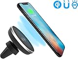 Wireless Car Charger Wannap Automatic Induction Car Mount Air Vent Phone Holder Cradle,Charging for iPhone X/8/8 Plus,Samsung Galaxy Note 8/5,S8+,S7,S6 Edge+ (Magnetic)