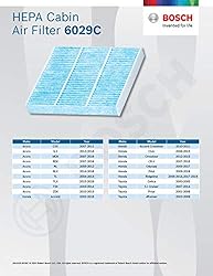 BOSCH 6029C HEPA Cabin Air Filter - Compatible With
