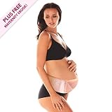 WOMBCRADLE Maternity Belt | Advanced Body-Hugging Belly Band for Pregnancy & Post-Pregnancy | Superior Lower Back, Pelvic, Hip & Spine Support for Pain Relief from Aching Stretching Muscles
